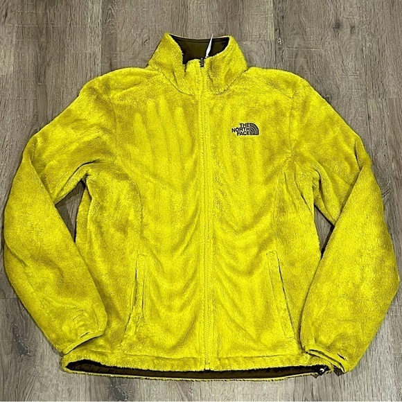Small The North Face Retro Pile Lime Green Tennis Ball Sherpa Soft Full Zip Coat - Picture 1 of 10